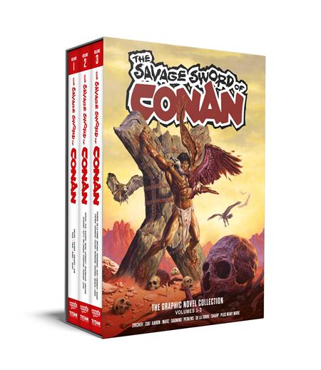 SAVAGE SWORD OF CONAN HC VOL 01-03 SLIPCASE SET REGULAR EDITION JOE JUSKO (MR)