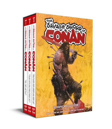 SAVAGE SWORD OF CONAN HC VOL 01-03 SLIPCASE SET DIRECT MARKET EDITION GERARDO ZAFFINO CVR (MR)