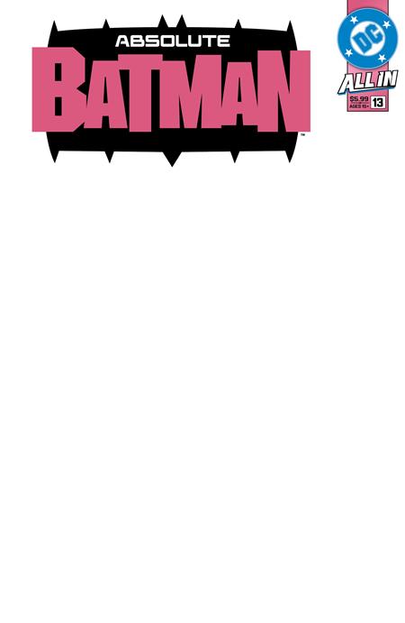 ABSOLUTE BATMAN #13 CVR G BLANK CARD STOCK VAR
