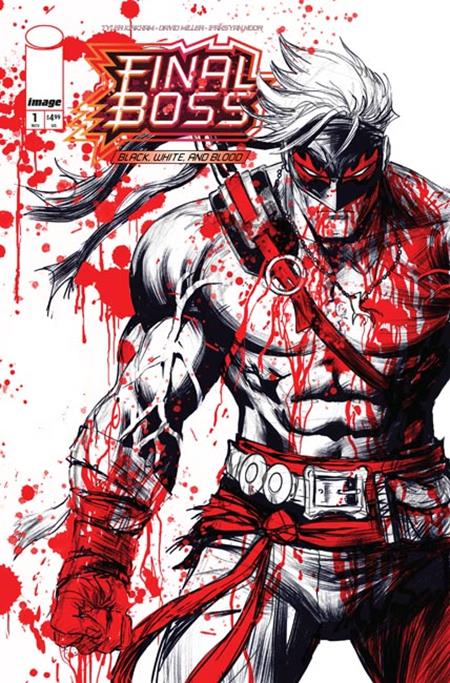 FINAL BOSS #1 BLACK WHITE AND BLOOD REPRINT