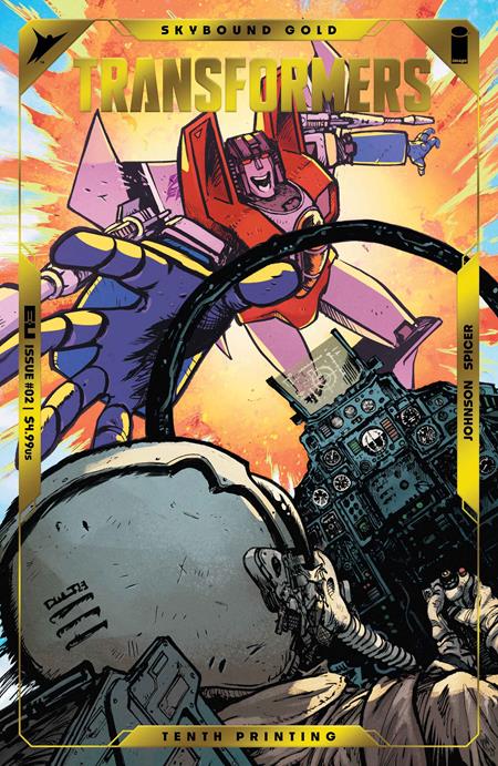 TRANSFORMERS #2 [10TH PRINTING] CVR A DANIEL WARREN JOHNSON & MIKE SPICER EMBOSS & GOLD FOIL