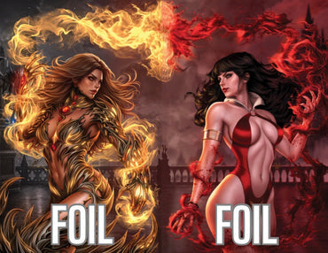 WITCHBLADE VAMPIRELLA 1 DAVID & MICHELLE DIAS 616 COMICS Virgin FOIL LTD 550