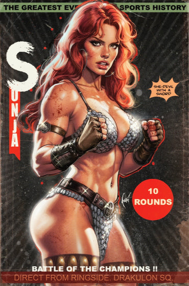 RED SONJA SHE DEVIL WITH A SWORD #1 CEDRIC POULAT 616 COMICS Virgin Variant ABC Set LTD 500