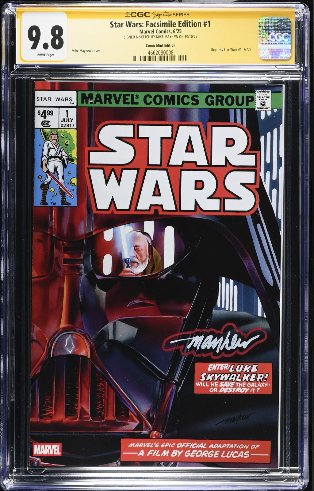 STAR WARS: FACSIMILE COMIC MINT VARIANT EDITION CGC 9.8 SS MAYHEW