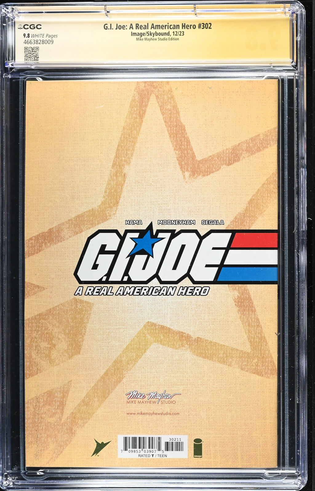 G.I.JOE: A REAL AMERICAN HERO #302 MIKE MAYHEW STUDIO EDITION CGC 9.8 SS