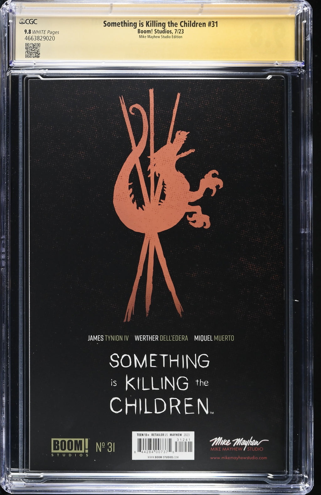 SOMETHING IS KILLING THE CHILDREN #32 MIKE MAYHEW STUDIO EDITION CGC 9.8 SS
