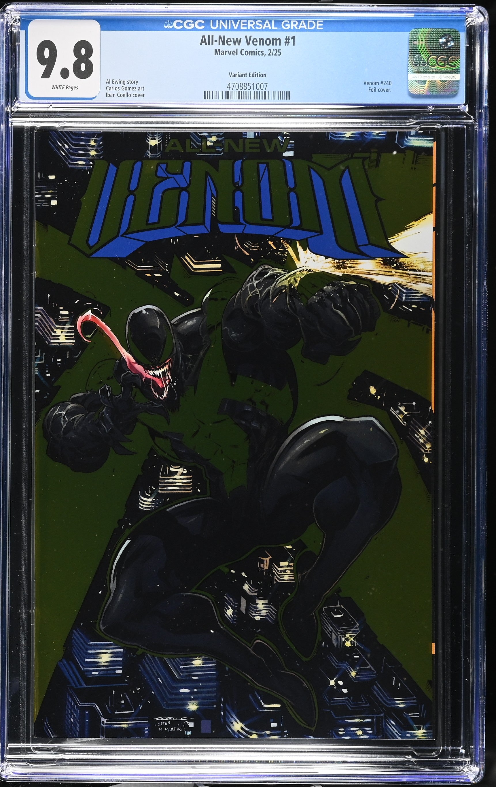 ALL NEW VENOM #1 GOLD FOIL VARIANT CGC 9.8